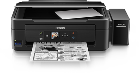 Impressora Epson preta e branca mobile