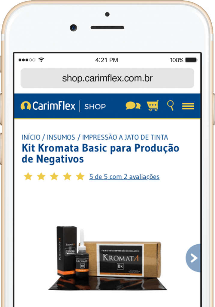 Kit Kromata no Shop CarimFlex mobile